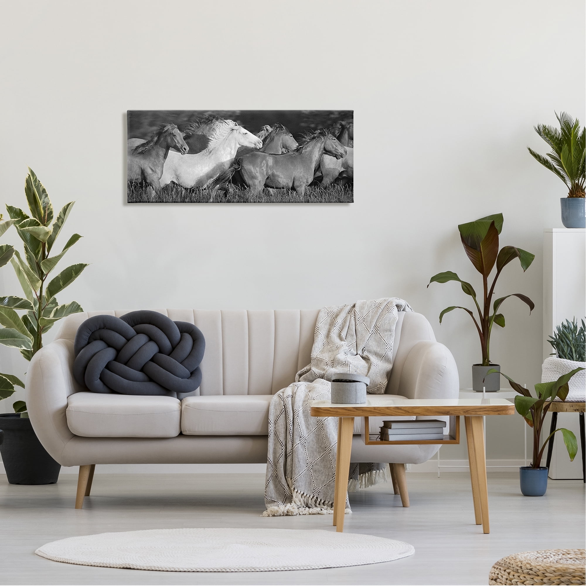 Stupell Industries Horse Herd Galloping Animals & Insects Photography Gallery Wrapped Canvas Art Print Wall Art, 40 x 17