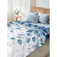 thumbnail image 5 of Blue Eucalyptus Leaves Flat Sheets Only Full Size, Soft Breathable Bed Top Sheets for Mattress, Summer Botanical Weeping Luxury Bedding Flat Sheets for Home Hotel Bedroom Bed Protection, 5 of 9