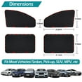 thumbnail image 3 of 4Pcs Magnetic Car Side Window Sun Shades, IC ICLOVER Car Front and Rear Window Sunshades Privacy Curtains, Baby Car Window Shade sunscreen 100% Block Sunlight Cover Shield UV Protection, 3 of 9