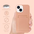 thumbnail image 4 of Compatible with iPhone 13 (6.1 inch) Case, Card Holder Camera Protection Cover for iPhone 13 + Screen Protector, Card Slot  for iPhone 13 Phone Case -Pink, 4 of 12