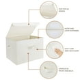 thumbnail image 4 of Granny Says Storage Boxes with Lids, Large Storage Bins with Handles, Decorative Box, Shelves Baskets, Clothes Storage and Organization, White, 2-Pack, 4 of 9