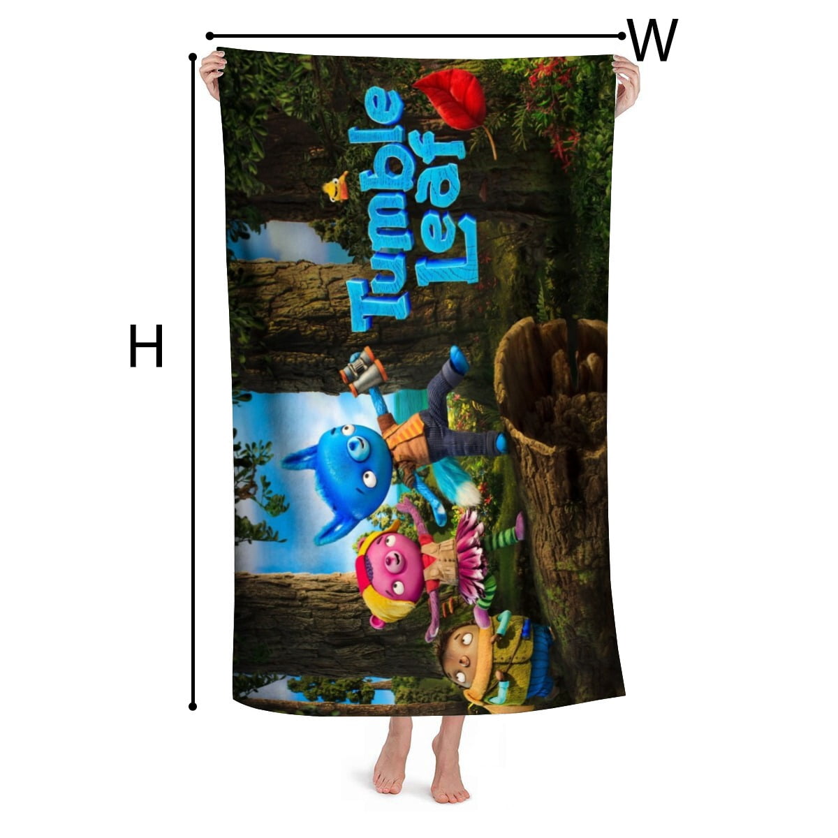 Tumble Leaf Gifts Beach Towel for Women Girl Birthday Inspired Fan Bath Outdoor Music Lover