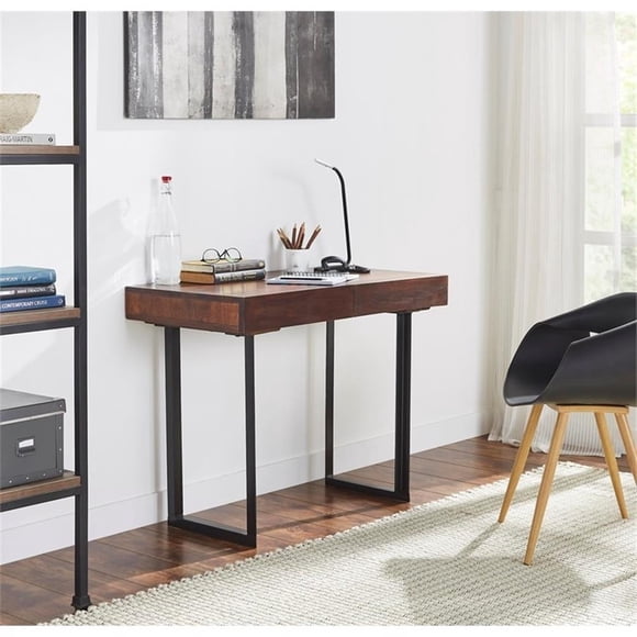 Glide Office Desk with Storage in Walnut finish 39 inches wide