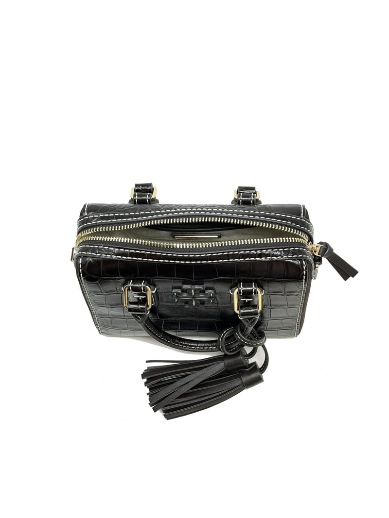 Tory Burch Women's Thea Embossed Leather Mini Web Satchel