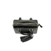 Tory Burch Womens Thea Embossed Leather Mini Web Satchel