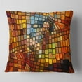 thumbnail image 2 of Designart Dreaming of Stained Glass - Abstract Throw Pillow - 16x16, 2 of 5