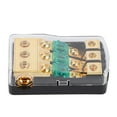 thumbnail image 1 of Caja portafusibles de potencia de Audio, 1 en 3 salidas, 0/4 AWG a 4/8 AWG, con minifusibles de 60A para automóviles y barcos, 1 of 12
