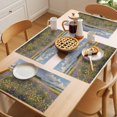 thumbnail image 5 of Oil Painting Wildflower Placemats Set of 1, Country Grassland Flower Plant Non-Slip Place Mats Washable Table Mats for Kitchen Dining Table Decorations Indoor/Outdoor, 5 of 9