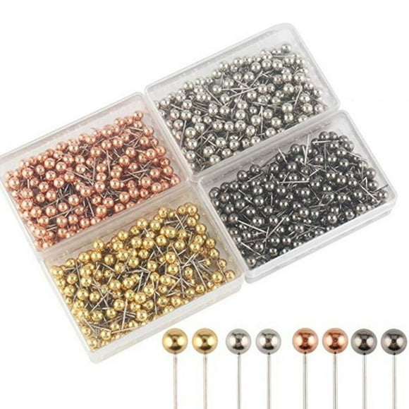 MasteelfCA 800 Pcs 4 Couleurs Drapeau de Carte Rond Push Map Tacks pour École Maison Bureau