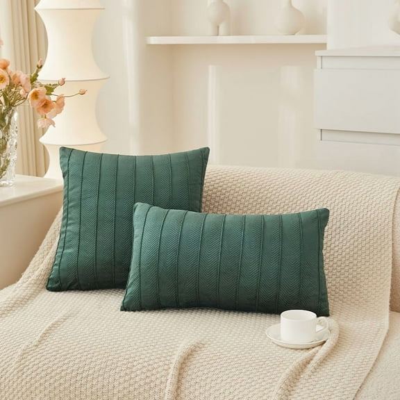 Nvzi Decorative Pillow, Bed Throw Pillows 45*45CM,Dark green ordinary Throw Pillow with Soft Plush Cover & Polyester Filling, 1 Piece for Home Decor, Comfortable & Elegant.Style A