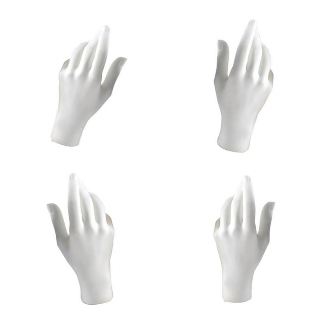 4 Piezas Mujer Mujer Maniquí Mano Joyería Anillos Reloj Exhibición Tienda