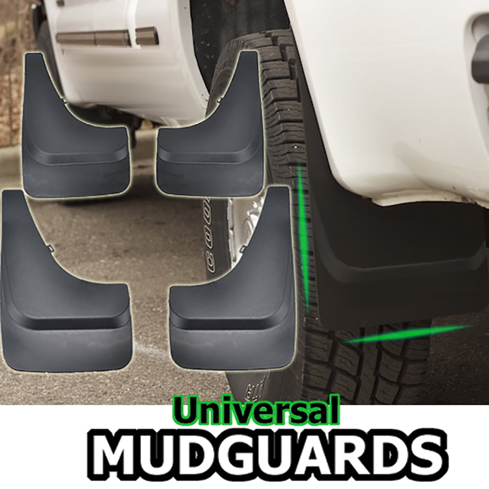 16.2''X 9.8" 4pcs Universal Front Rear Mud Flaps Splash Guard Mudguards Black For Pick-up Truck & Van, SUV
