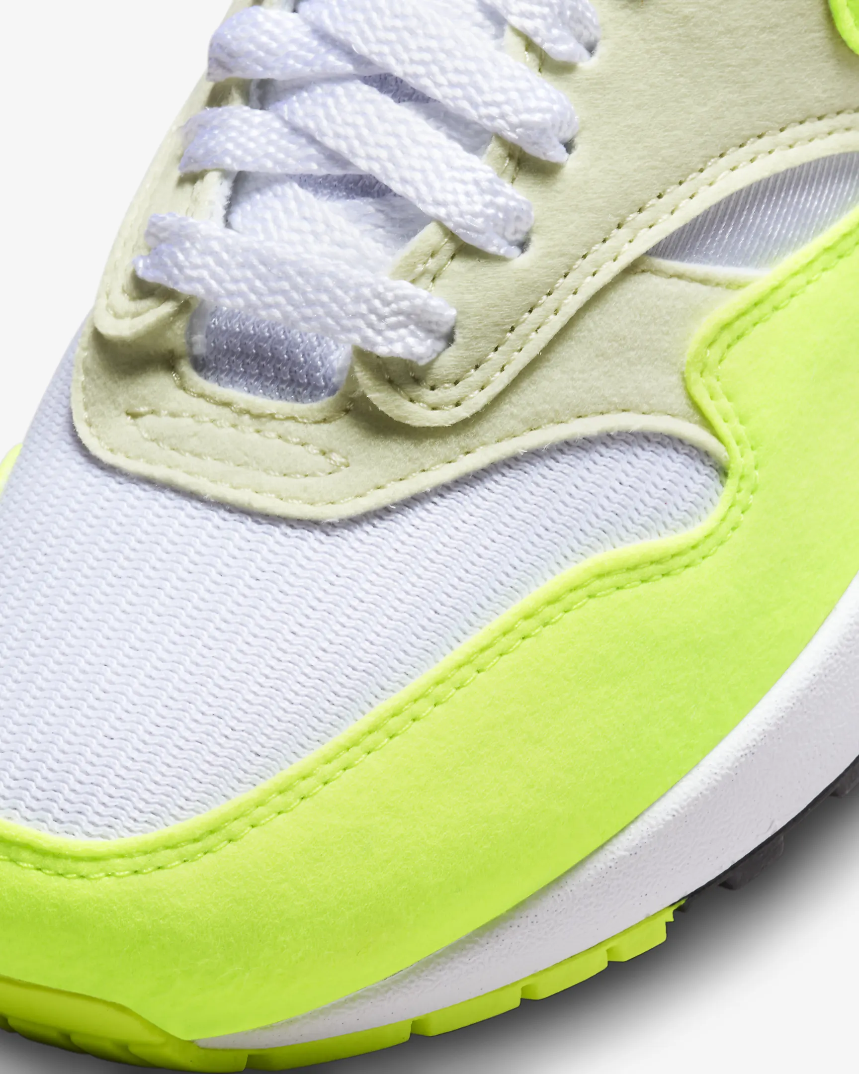 Nike Air Max 1 Women's White/Sea Glass/Black/Volt DZ2628 100 Sneakers 9M