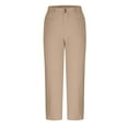 thumbnail image 7 of Fesfesfes Women's High-Waisted Tapered Pants Trendy Leisure Solid Color Elastic Waist Trousers with Side Pockets Work Office Clothes(Khaki,M), 7 of 7