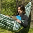 thumbnail image 6 of Equip Craft-Dyed Recycled Polyester Travel Hammock, 1 Person Sage Green, Size 108" L x 56" W, 6 of 10