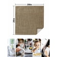 thumbnail image 5 of Cloth Napkins Set of 2 - 20x20 Inches, Vintage Brown Washable Reusable Table Napkins, Farmhouse Retro Dark Solid Color Linen Texture Soft & Absortbent Dining Napkin for Party Wedding Hotel Restaurant, 5 of 8