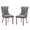 Gray & Natural, variant on Tcbosik 2 Pack Dining Chairs, Linen Fabric Upholstered Side Chair with Wood Legs and Padded Seat, Modern Accent Chair with Button Tufted Back for Living Room, Kitchen, Beige & Natural