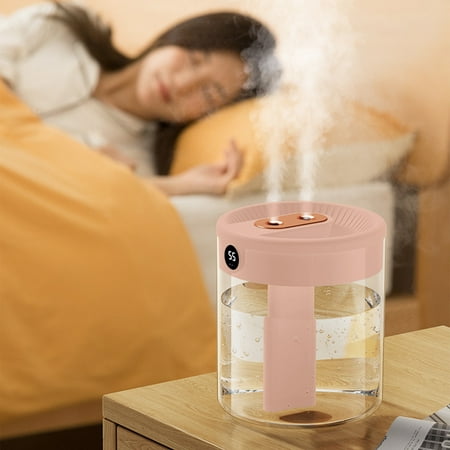 

Summer Sale Aoujea Humidifiers for Bedroom USB With Light And Humidity Display Quiet Cool Mist for Bedroom And Office Plants Easy To Clean Dorm Room Essentials Family Gifts ABS+PP