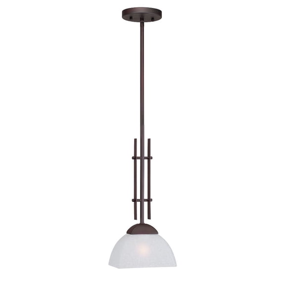 Forte Lighting 2700-01-32 8" Wide 1 Light Mini Pendant - Bronze