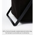 thumbnail image 6 of Yamazaki Home Laundry Hamper with Cotton Liner - Two Sizes, Black, Steel + Cotton, Large, 20 gallons, 75 liters, Collapsible, Handles, Machine Washable, Removable Liner, No Assembly, 6 of 7