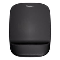 Staples TECH Foam Non-Skid Mouse Pad/Wrist Rest Combo Black (ST63286)