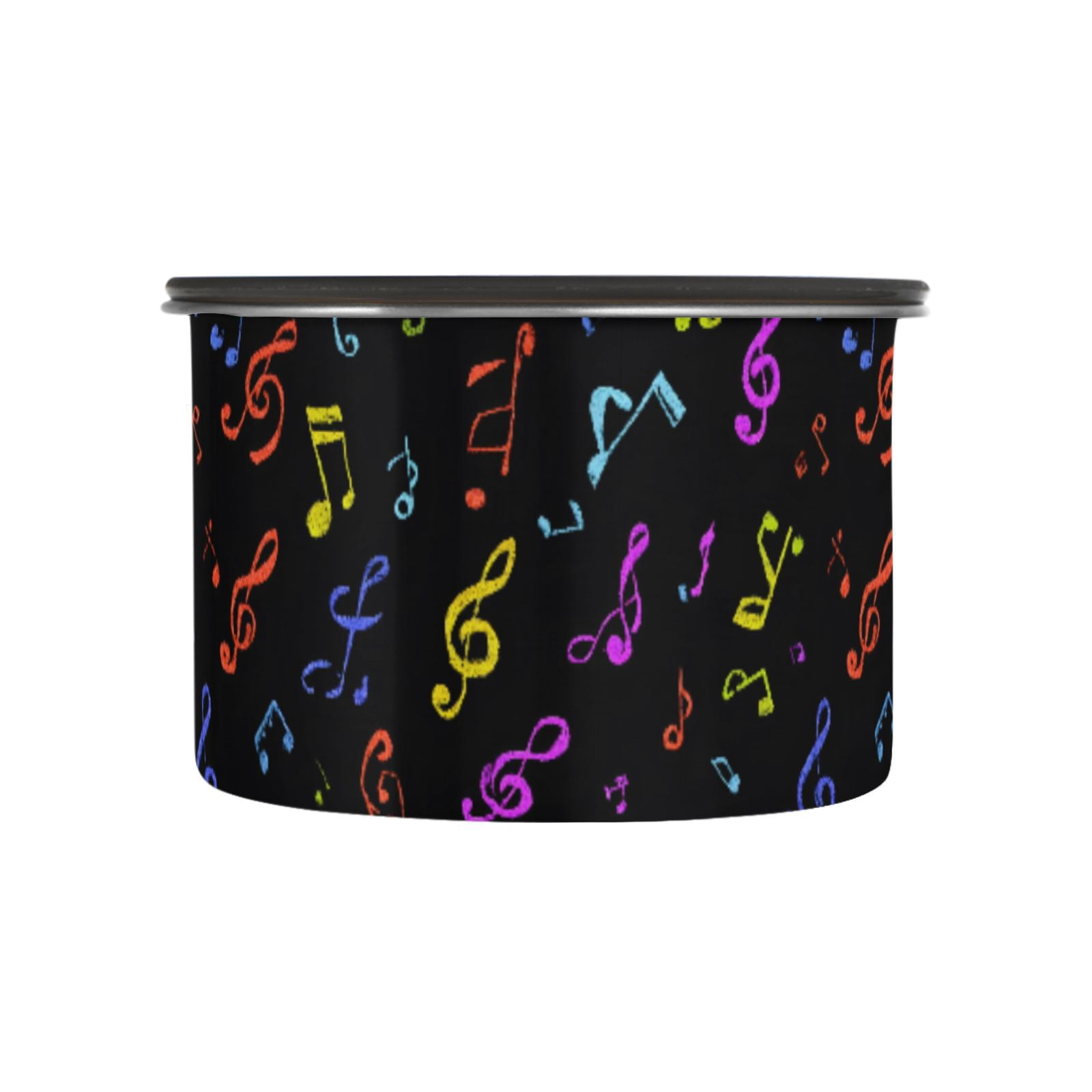 Musical Notes Music Airtight Coffee Bean Canister 30oz Food Storage Containers with Lids For Gournd, Tea, Sugar, Flour, Rice, Cereal, Candy Cookie Jar