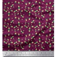 thumbnail image 1 of Soimoi Polyester Crepe Fabric Leaves & Oaknut Fruits Print Fabric by Yard 52 Inch Wide, 1 of 1