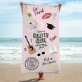 thumbnail image 3 of Schitt's Creek Iconic Moments Beach Towel, 34 x 64, Pink, ITV, 3 of 12