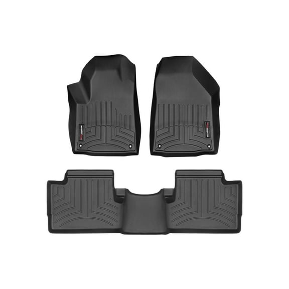 WeatherTech Custom Fit FloorLiners compatible with 2019-2023 Jeep Cherokee - 1st & 2nd Row, Black