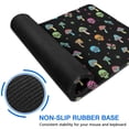 thumbnail image 6 of Long Mouse Pads for Desk,Black Colorful Skull Mushroom Pattern Desk Mats on Top Of Desks, Desk Mouse Pad Extra Large with 3mm Non-Slip Base and Stitched Edge for Gaming,Office,Work,Home 47.3"x23.6", 6 of 6