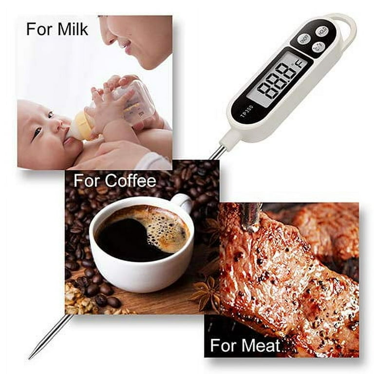 Instant Read Meat Thermometer, Digital Food Thermometer for Cooking,  Kitchen Candy Thermometer with Fahrenheit & Celsius (℉/℃) Switch for Oil  Deep Dry