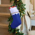 thumbnail image 4 of 12Pack Felt Blue Christmas Stockings, 14.2 Inches Personalized Christmas Stockings, White Cuff with Gold Trim DIY Christmas Stockings for Family Holiday Christmas Party Decorations, 4 of 9