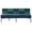 Blue & Green, variant on DEALTOPS 63" Checkered Velvet Futon, 2-in-1 Dual-Tone Convertible Sleeper Sofa with 5-Position Recline, Blue