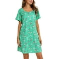 Vivabric Womens Nightgowns Cotton Sleepwear Plus Size Sleep Shirt Short