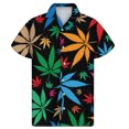 thumbnail image 2 of Camisas con estampado 3D de hojas de hierba coloridas y gráficos para hombre, camisas casuales de playa de manga corta de verano, camisas y blusas de gran tamaño para hombre, 2 of 4