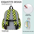 thumbnail image 5 of Yellow and Black Checkered Pattern Backpack for School, Cute School Bag with Adjustable Shoulder Straps and Padded Back, 13.4"x11"x4.7", 5 of 5