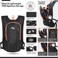 thumbnail image 2 of Lightweight Hydration Backpack with Vest Style Straps & 2.5L TPU Water Bladder, Versatile Sleek Multi-Pocket Pack for Hiking, Cycling, Running, Backpacking, Travel, 2 of 6