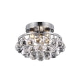 thumbnail image 1 of Elegant Lighting Corona 10" 3 Light Royal Crystal Flush Mount, 1 of 4