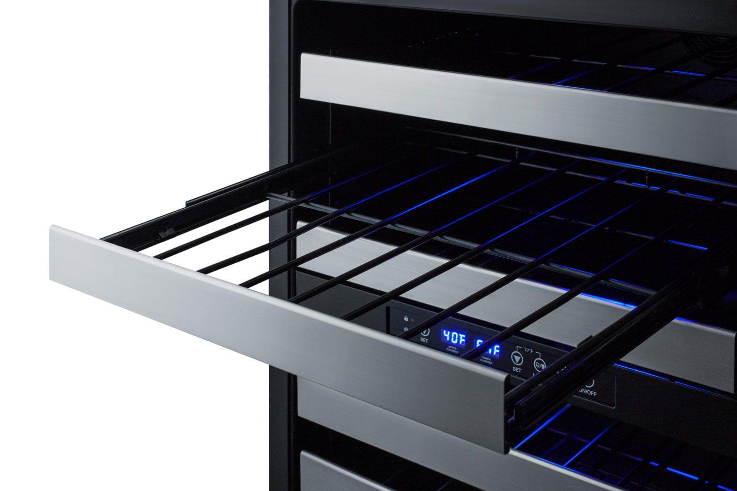Summit Swcdaf24pnr 24 Inches Wide 46 Bottle Capacity Free Standing Wine Cooler - Panel Ready