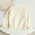 thumbnail image 5 of Atogsazn Toddler Girls Knitted Sweater Kids Casual Long Sleeve Pullover Sweaters Fall Winter Tops Outfit 02-Beige 7-8 Years Fashion, 5 of 9
