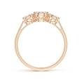 thumbnail image 2 of ANGARA Natural Three Stone Composite Diamond Ring in 14K Rose Gold for Women (Size-2.25mm| Color-H| Clarity-SI2) | April Birthstone, Anniversary, Jewelry Gift for Women | Natural Diamond Ring, 2 of 9