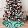 thumbnail image 5 of Lsque Pineapple Sea Turtle Print Christmas Tree Skirt, Tree Skirt with Ties or Velcro, Perfect for Holiday Decorations, Halloween, and New Year-48", 5 of 7