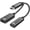 Black, variant on USB C to USB OTG Adapter, 2-in-1 Type C Splitter with 60W PD Fast Charge Adapter for iPhone 16/15 Series, iPad, MacBook, Galaxy and More Type-C Devices, Black