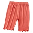 thumbnail image 5 of Ymyiu Athletic Shorts for Girls Girls' Casual Ruffled Waist Shorts Elastic Summer Wide Leg Shorts 2T 3T (Red,2-3 Years), 5 of 6