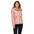 thumbnail image 4 of Made by Johnny Women's Lightweight Quilted Zip-Up Jacket with Hoodie M MAUVE, 4 of 4