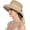 Khaki, variant on Womens Sun Straw Hat Summer UV Protection Travel Foldable Brim Bucket Hat Vintage Cloche Beach Fishing Cap