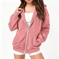 thumbnail image 3 of Tbopshirt Girls Hoodies Zip Up Long Sleeve Casual Hooded Jacket with Front Pocket for School Fall Outdoor Wear Jackets Tops Age: 5-15 Years, 3 of 8