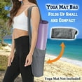 Sunrise Yoga Mat Bag, Cotton Yoga Mat Carrier W/Large Side Pocket and