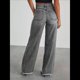thumbnail image 5 of Pantalones Vaqueros de Pierna para Mujer, Cintura Alta, Elásticos, con Dobladillo Sin Rematar Gris XL, 5 of 8