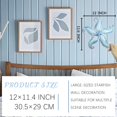 thumbnail image 4 of Decoración de pared con forma de estrella de mar de metal POXOHO, 30 cm, azul, arte costero, 4 of 6